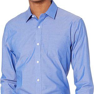 Men's Blue Dress Shirt, size 17 1/2, 34-35, Amazon Essentials